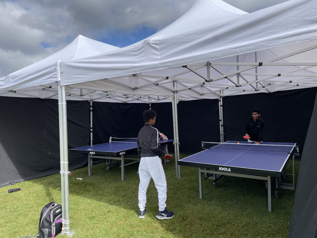 Table Tennis Under Canopy
